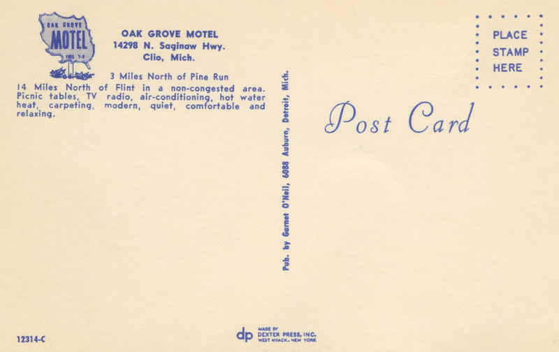 Oak Grove Motel - Oak Grove Motel Postcard